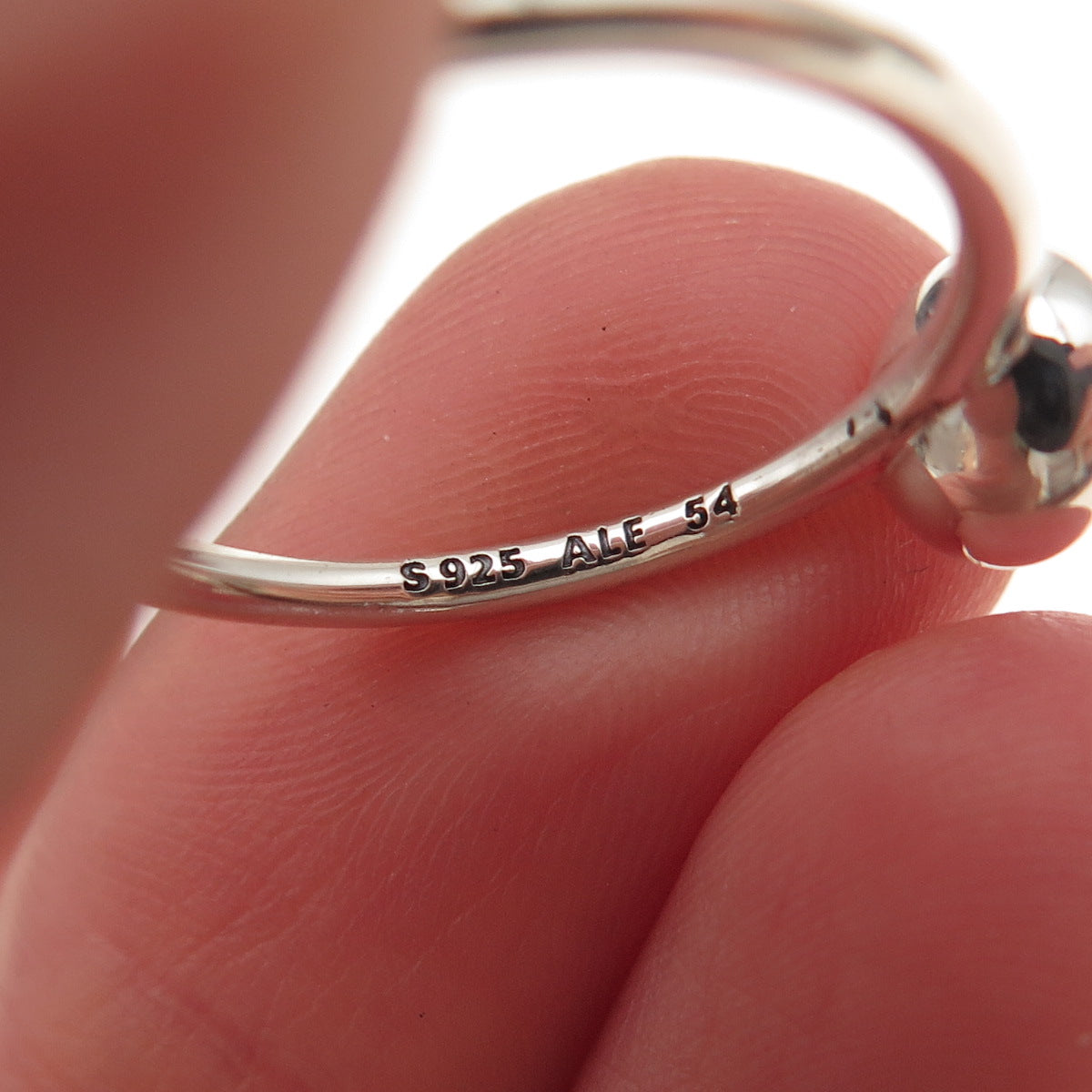 Pandora 925 Sterling Silver Real Opalite Poetic Droplet Ring Size 7