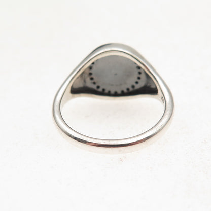 Pandora 925 Sterling Silver Round-Cut C Z Circle of Life Signet Ring Size 6