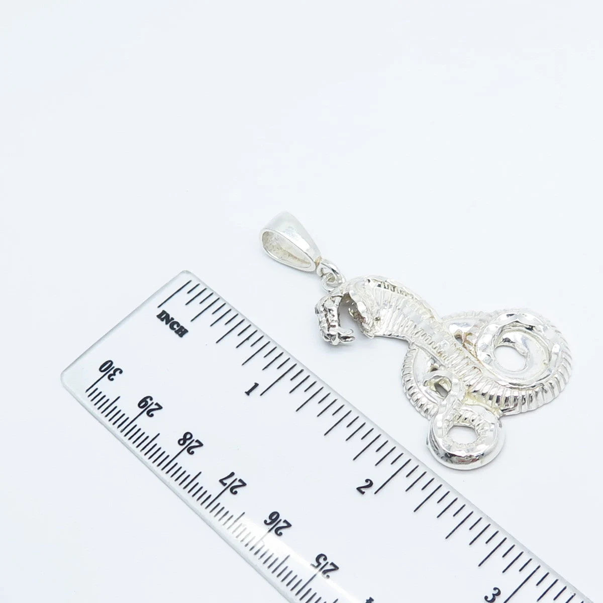 925 Sterling Silver Vintage Snake Pendant