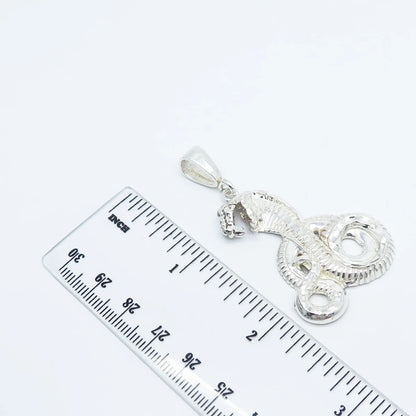 925 Sterling Silver Vintage Snake Pendant