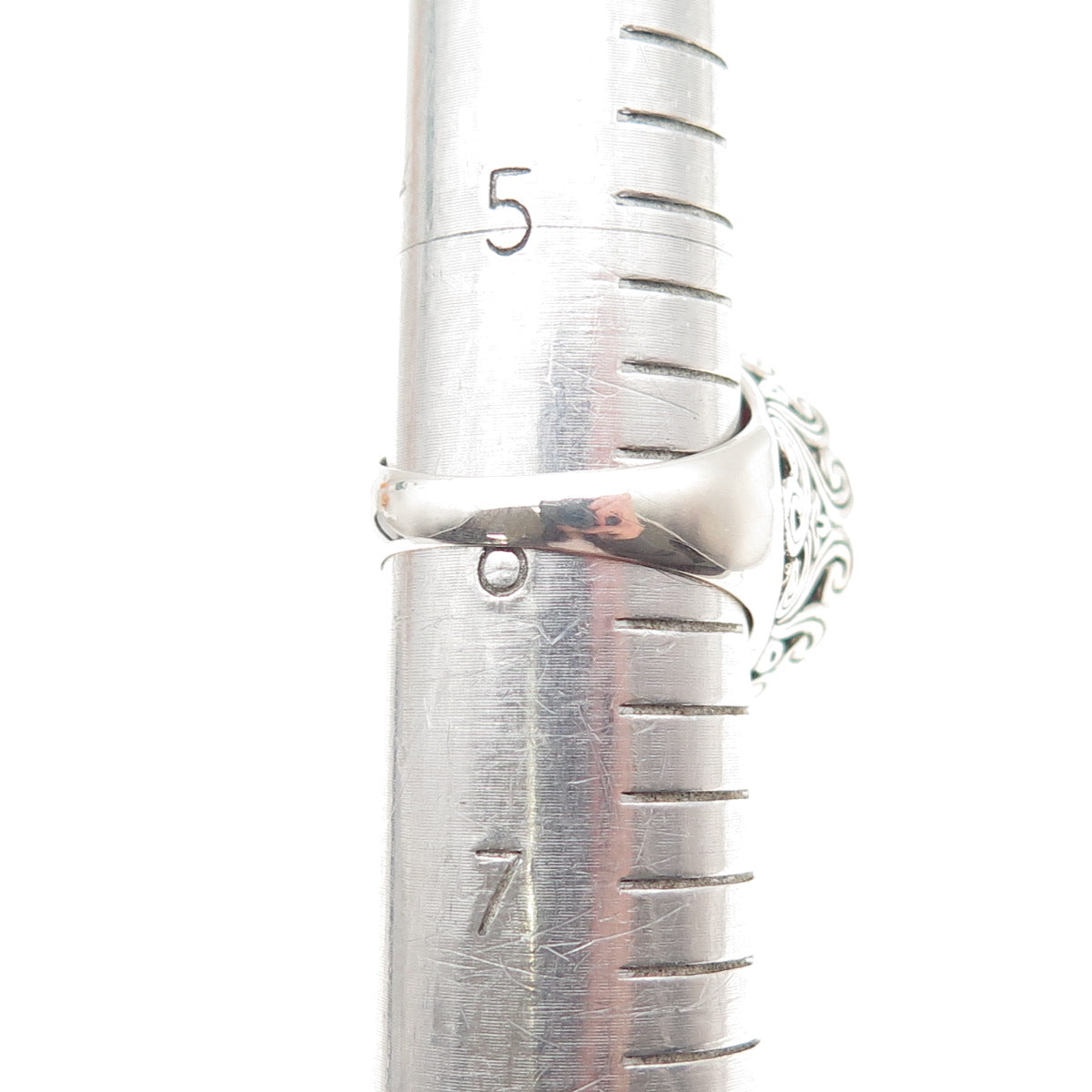 Samuel Benham 925 Sterling Silver Vintage Real Red Jasper Swirl Ring Size 6