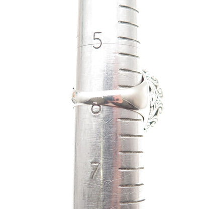 Samuel Benham 925 Sterling Silver Vintage Real Red Jasper Swirl Ring Size 6