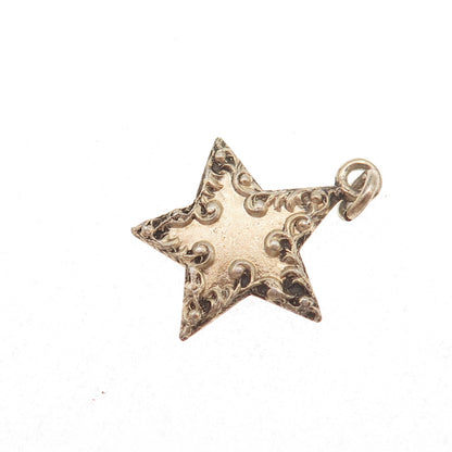 Thomas F. Brogan Co. Sterling Silver Antique Art Deco Ornate Star Charm Pendant
