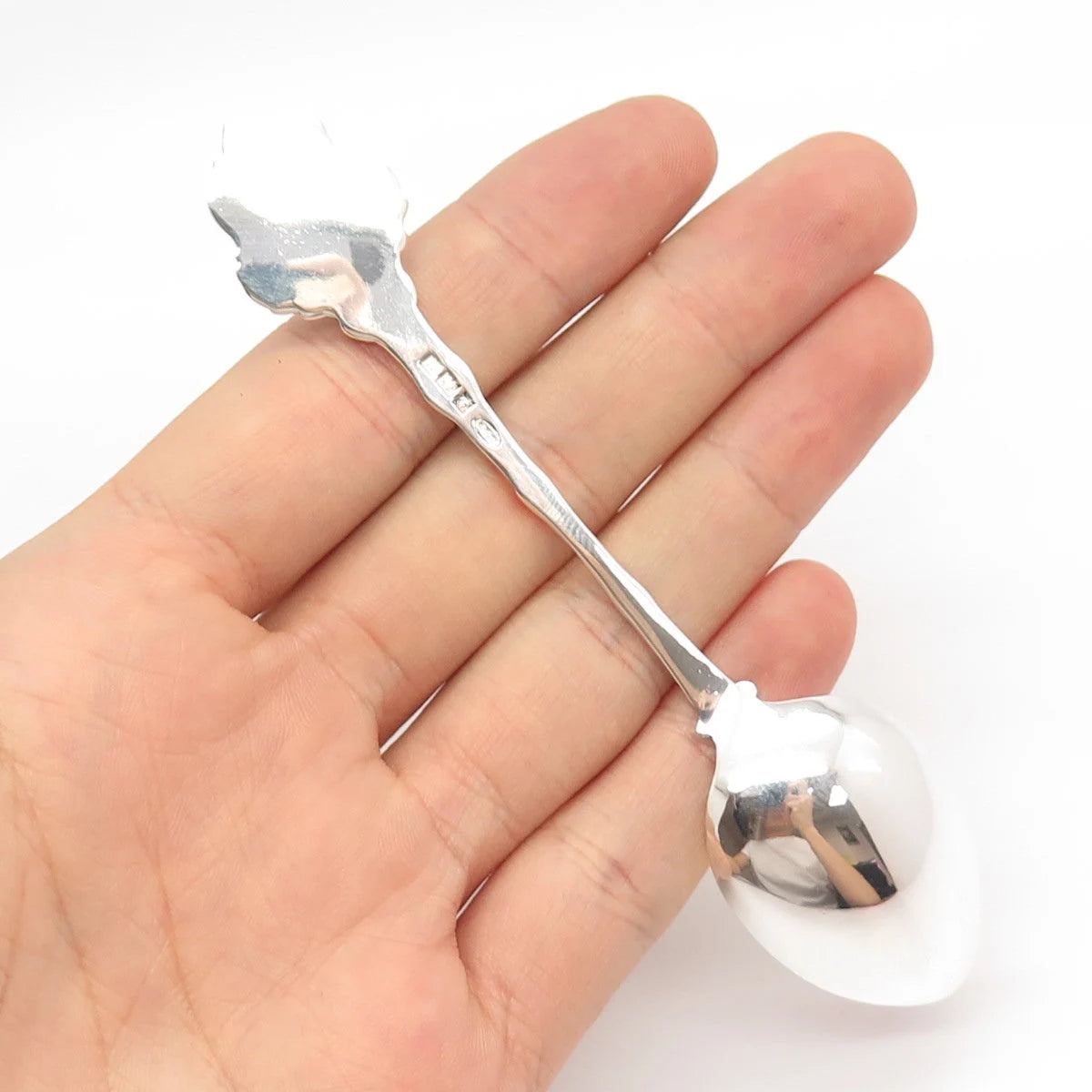 925 Sterling Silver Vintage Birmingham Enamel "London" Tea Spoon