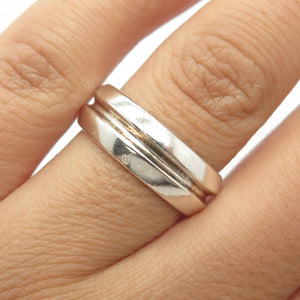 925 Sterling Silver Vintage USA Classic Band Ring Size 8