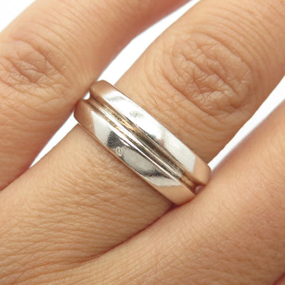 925 Sterling Silver Vintage USA Classic Band Ring Size 8