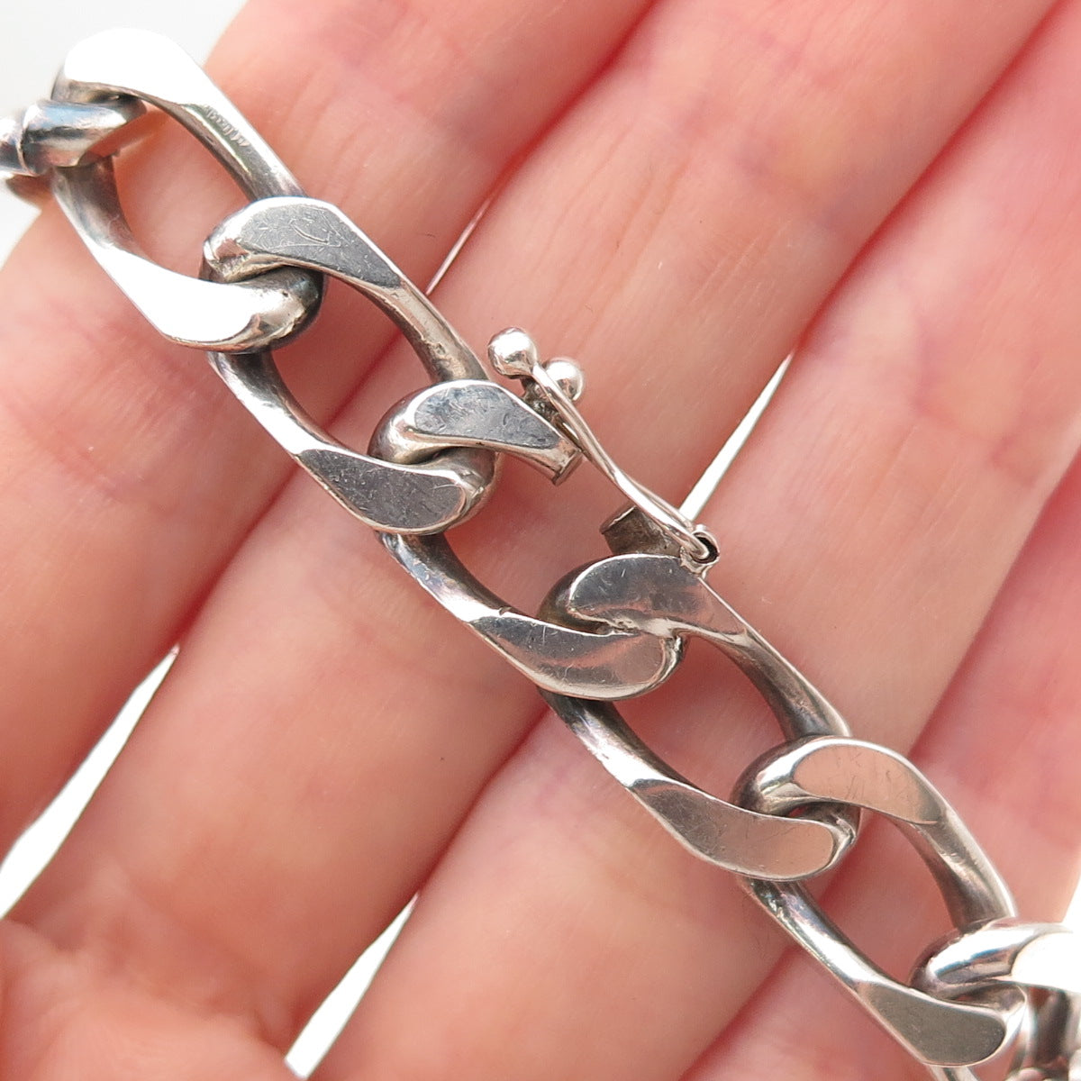 Tiffany & Co. 925 Sterling Silver Vintage Cuban Link ID Bracelet 6.75"