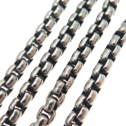 DAVID YURMAN 14K Gold & 925 Sterling Silver Vintage Round Box Chain Necklace 32"