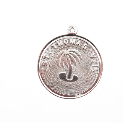 Griffith & Sons 925 Sterling Silver Vintage St. Thomas VI Charm Pendant