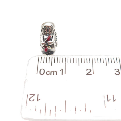 CHAMILIA 925 Sterling Silver Enamel Cupid Slide Bead Charm