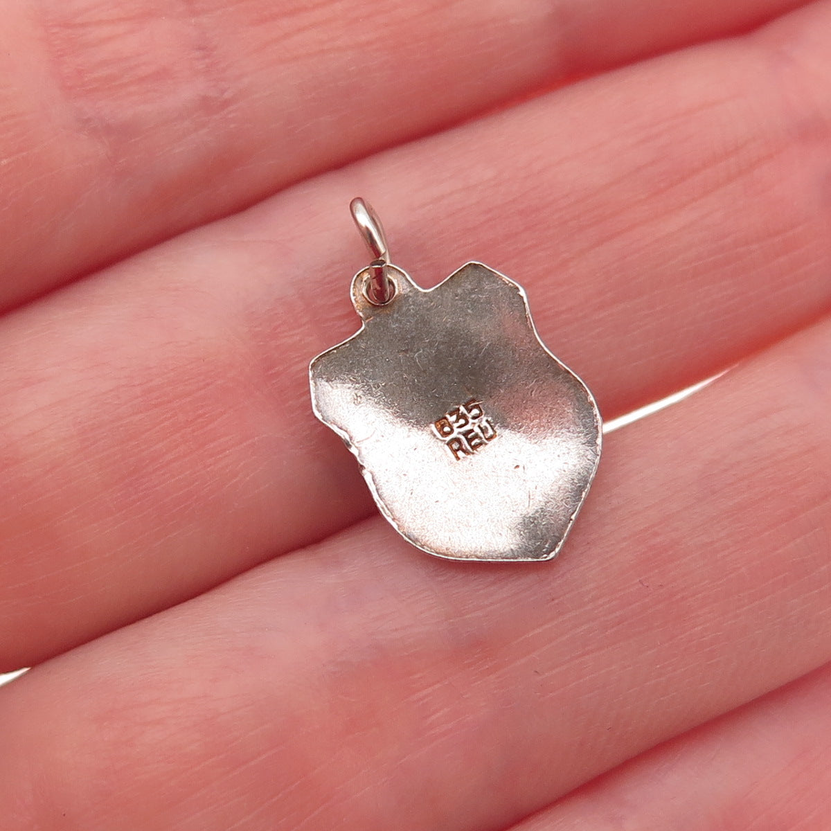 Fritz Reu & Co. 835 Silver Vintage Enamel Kassel Mini Charm Pendant