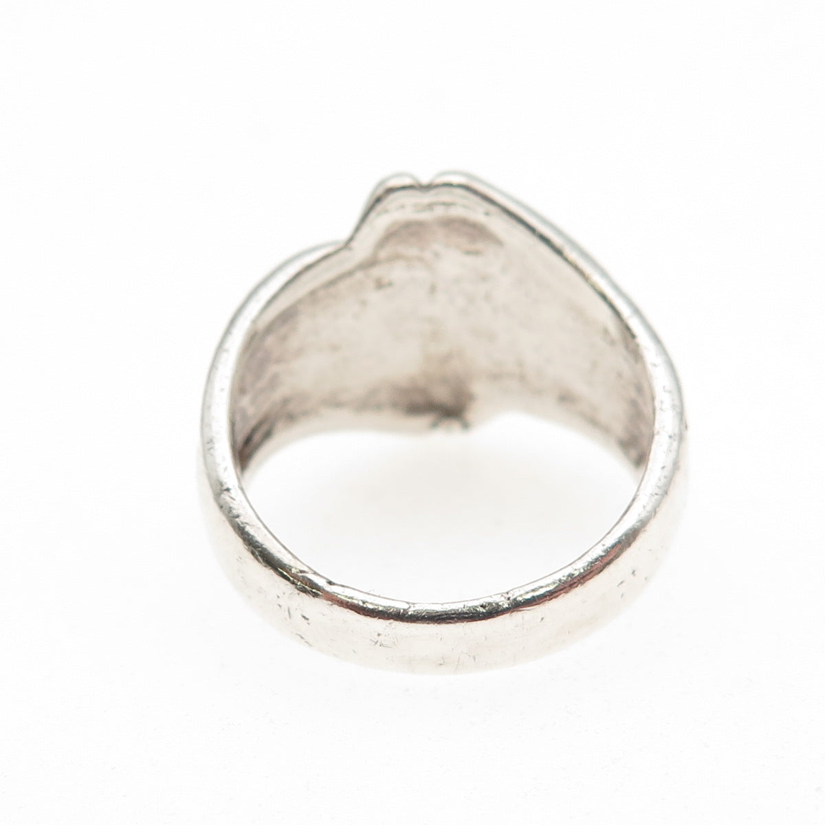 925 Sterling Silver Vintage Modernist Bypass Ring Size 6