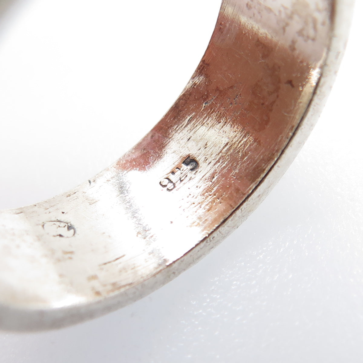 925 Sterling Silver Vintage Swirl Oxidized Band Ring Size 11