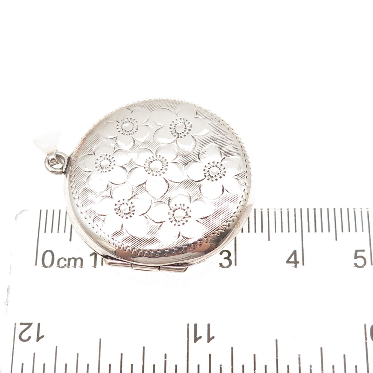 Joseph Smith & Sons 925 Sterling Silver Vintage Birmingham Floral Locket Pendant