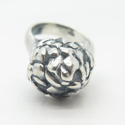 925 Sterling Silver Vintage Fir-cone Ring Size 5.5