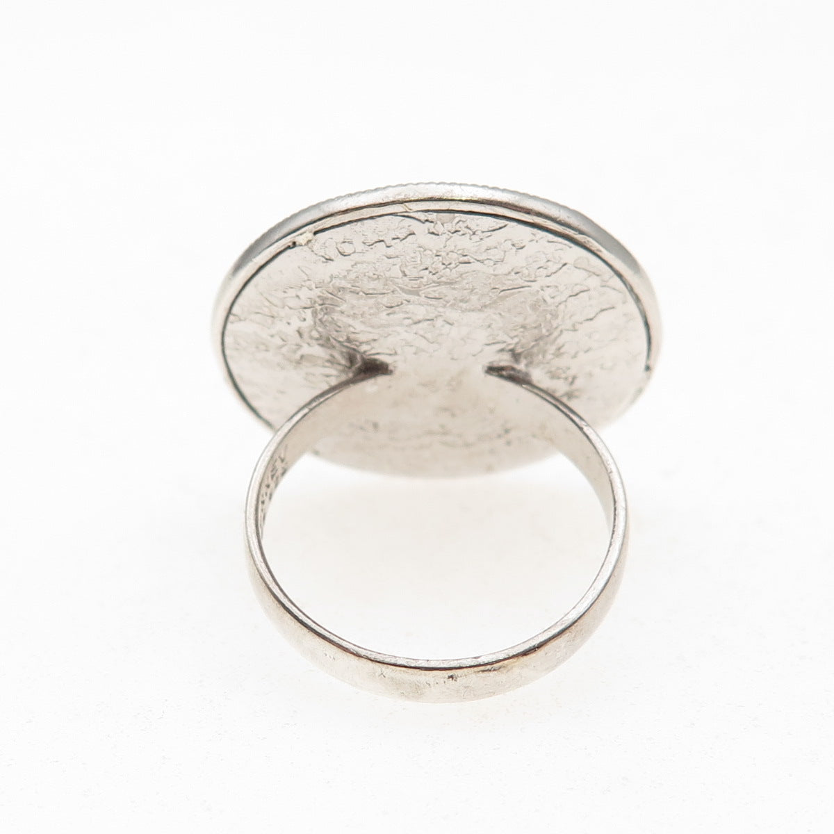 925 Sterling Silver Floral Dome Ring Size 6