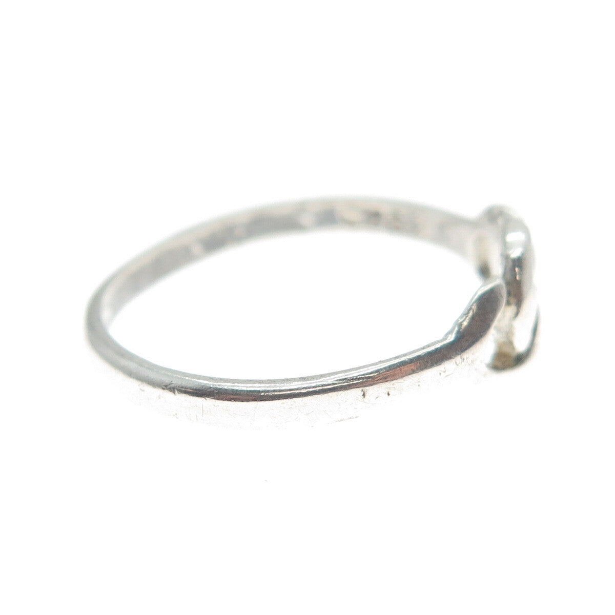 LISA LEE CREATIONS 925 Sterling Silver Vintage Interlocked Circle Ring Size 7