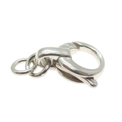 925 Sterling Silver Vintage Italy Bracelet & Necklace Spring Ring Lock Clasp