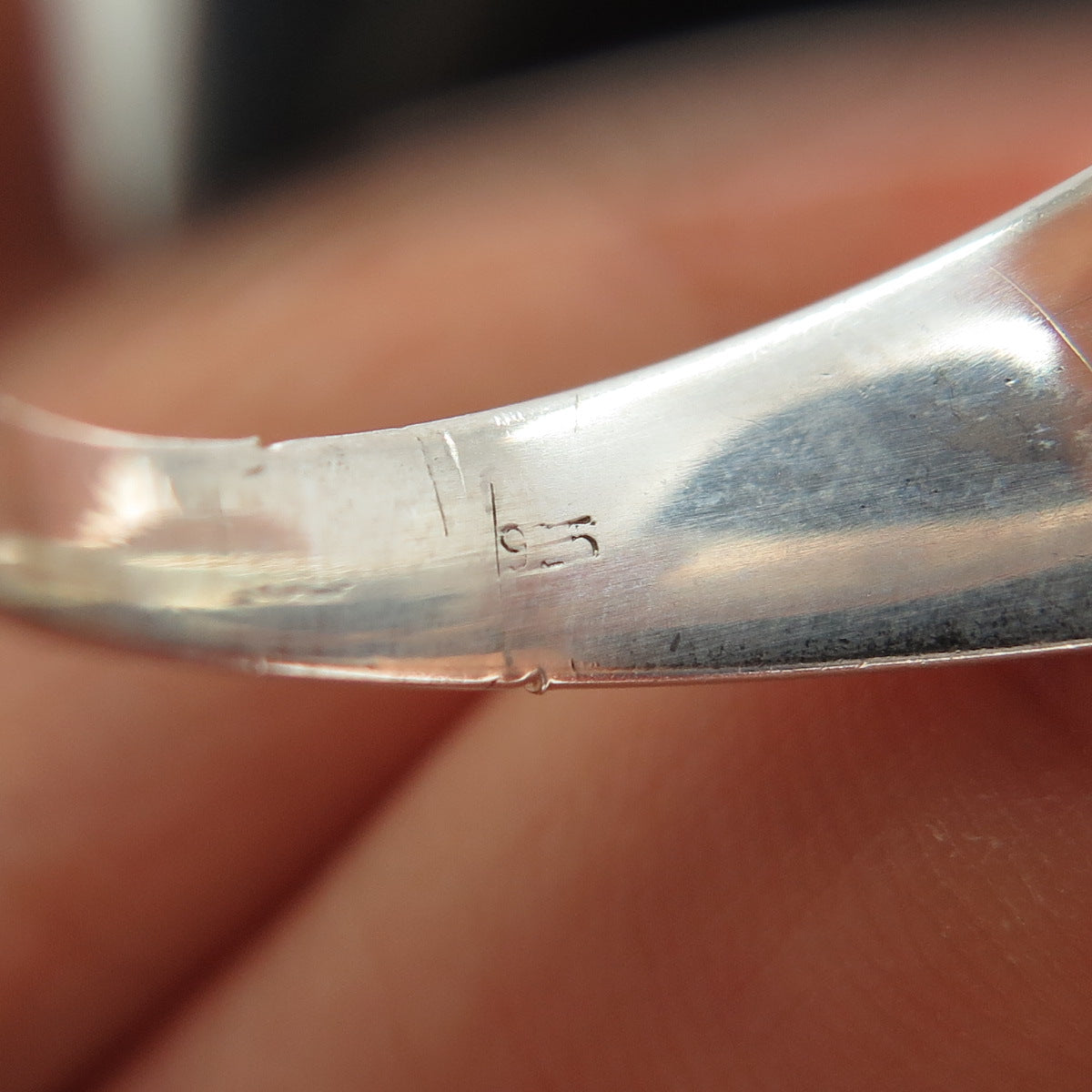 925 Sterling Silver Real Round-Cut Diamond Ribbed Ring Size 13