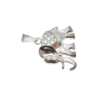 925 Sterling Silver Vintage Mexico Elephant Charm Pendant