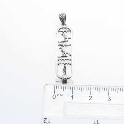 925 Sterling Silver Vintage Egyptian Cartouche Pendant