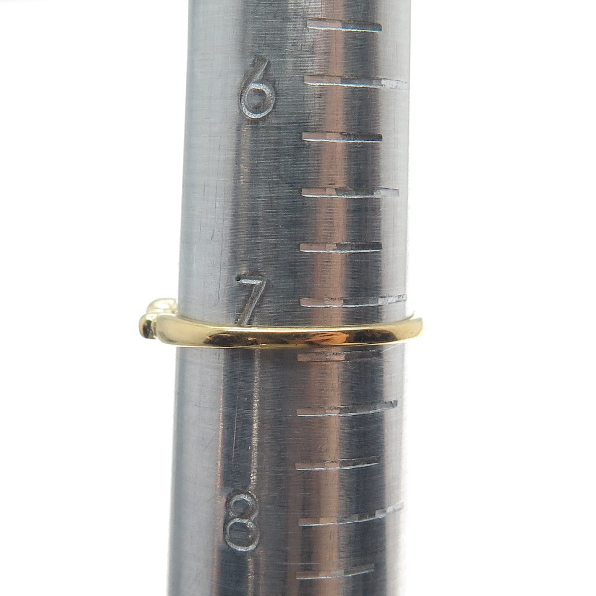 SMK 925 Sterling Silver Gold Plated Beaded Ring Size 7.25