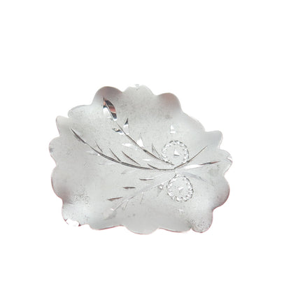 ROLYN 925 Sterling Silver Vintage Engraved Flower Pin Brooch
