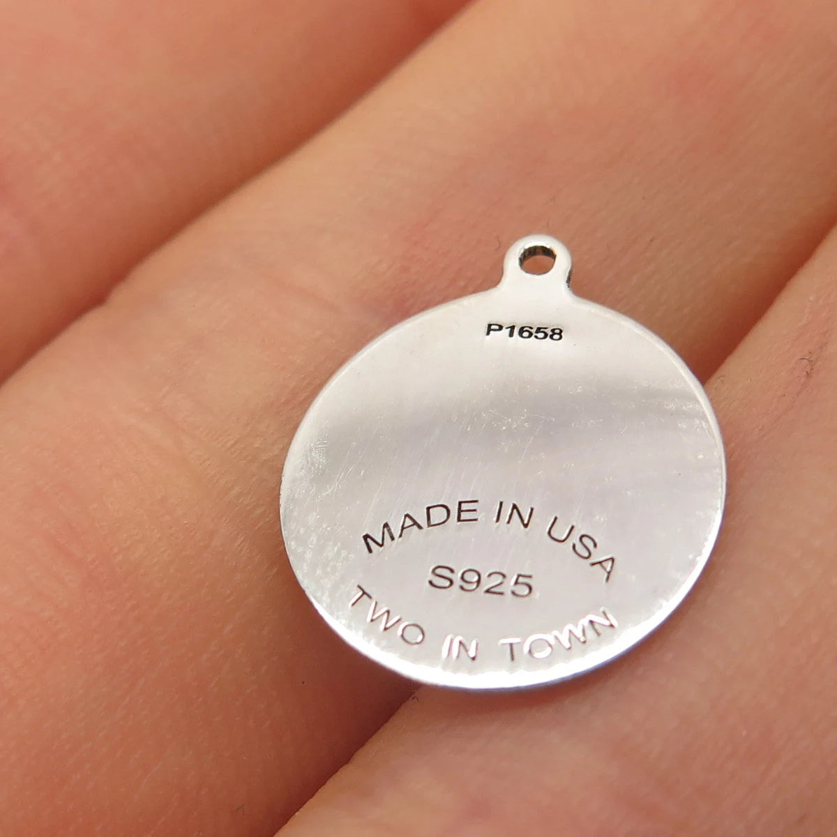 925 Sterling Silver USA Two In Town Rocking Horse Charm Pendant