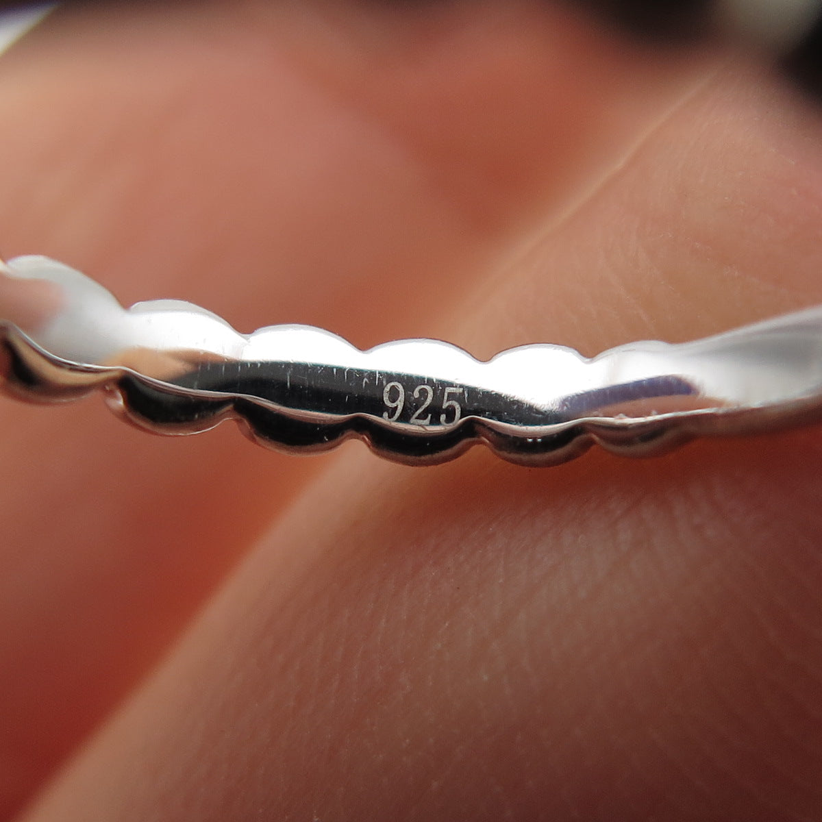 925 Sterling Silver Round-Cut C Z Bubble Ring Size 6.75