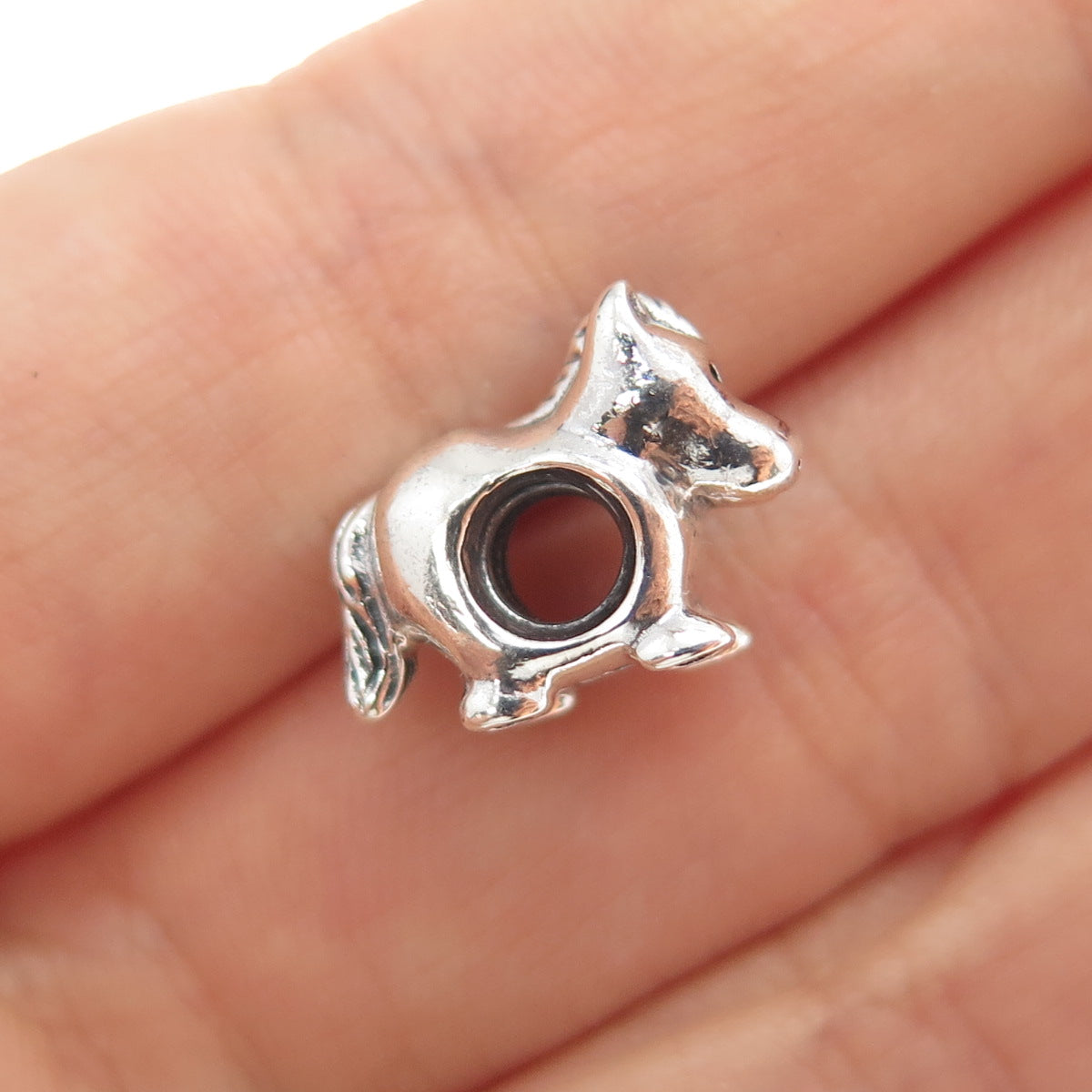 PANDORA 925 Sterling Silver Horse Slide Bead Charm