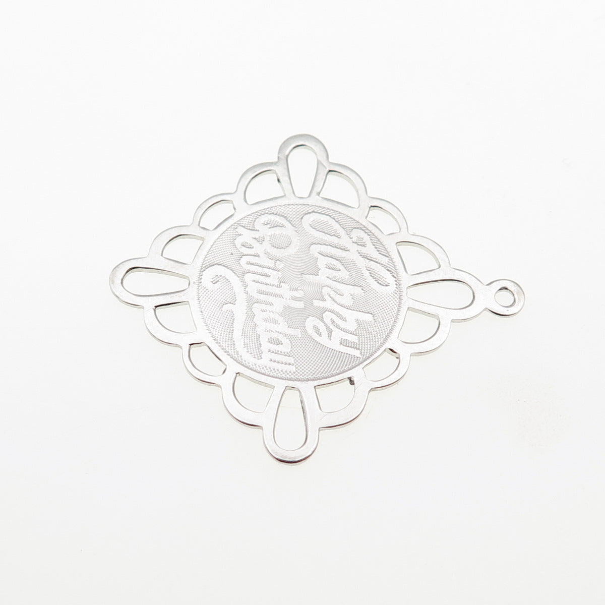 CROWN 925 Sterling Silver Vintage Happy Birthday Charm Pendant