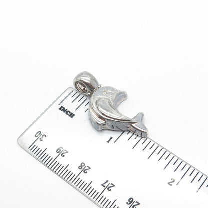 925 Sterling Silver Vintage Nicol Preziosi Friendly Dolphin Pendant