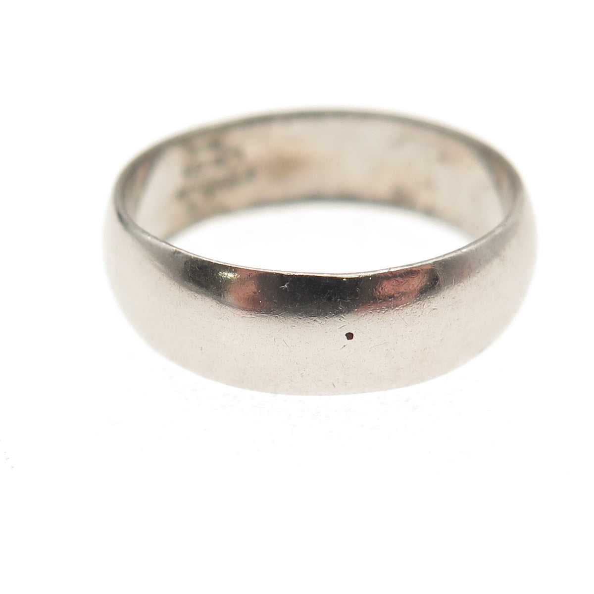 Legi 925 Sterling Silver Antique Art Deco Classic Wedding Band Ring Size 6