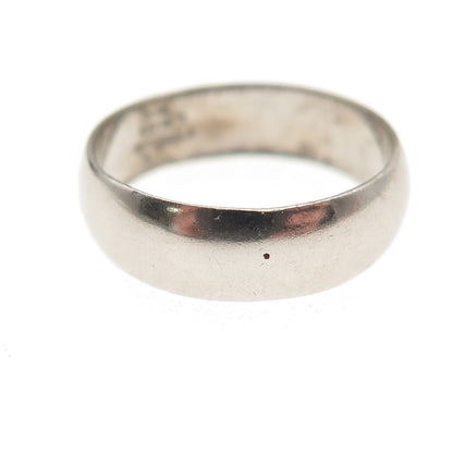 Legi 925 Sterling Silver Antique Art Deco Classic Wedding Band Ring Size 6