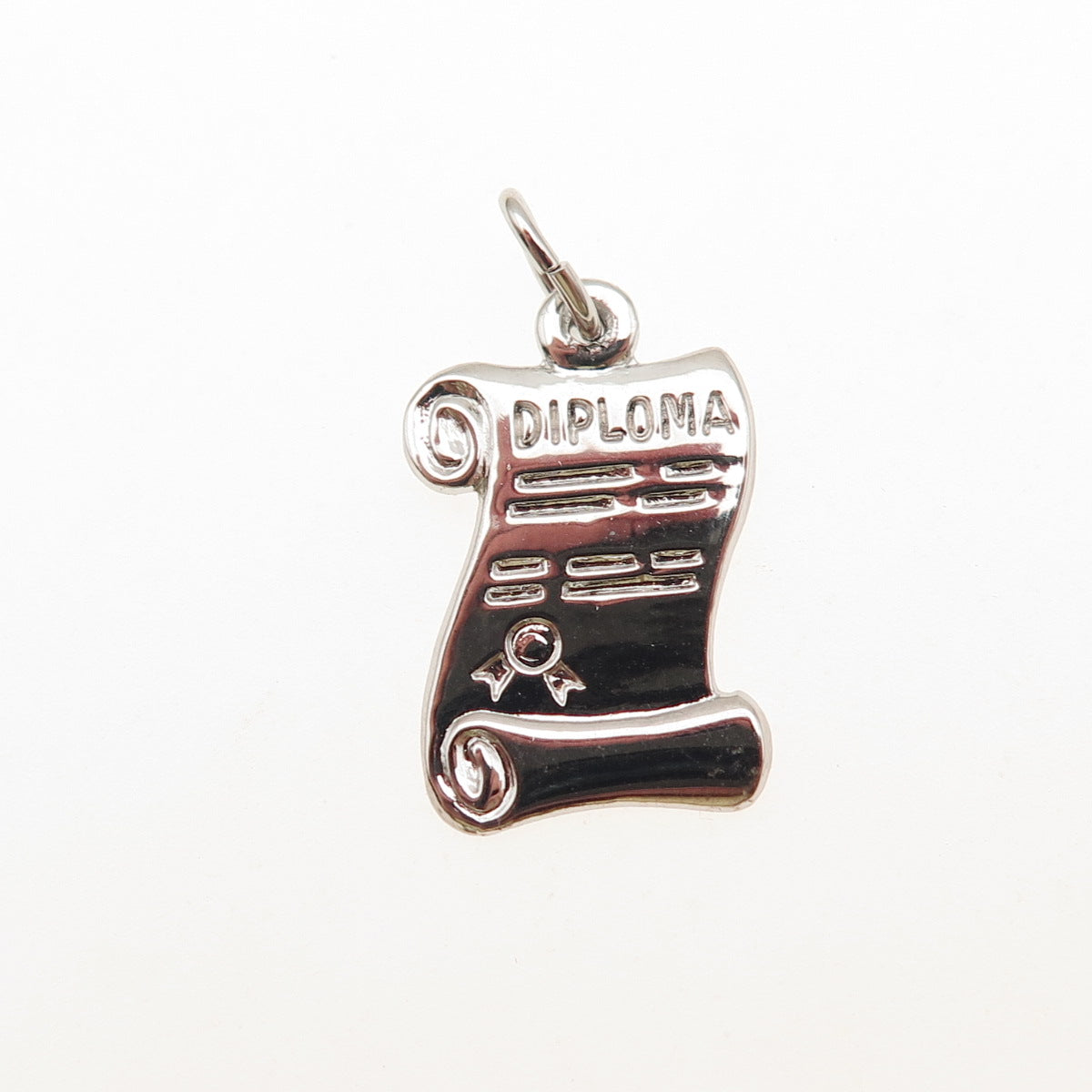 JAY POSON 925 Sterling Silver Vintage Diploma Mini Charm Pendant