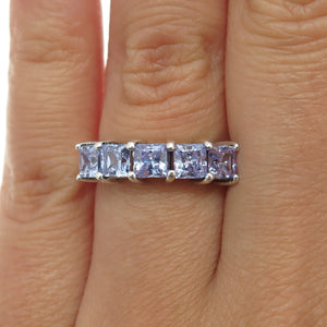 925 Sterling Silver Vintage Lavender C Z Ring Size 6.25