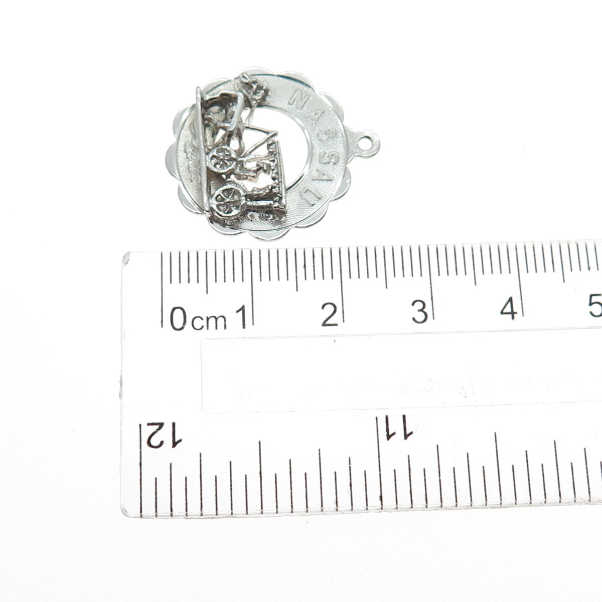 CREA 925 Sterling Silver Vintage Nassau Carriage Charm Pendant