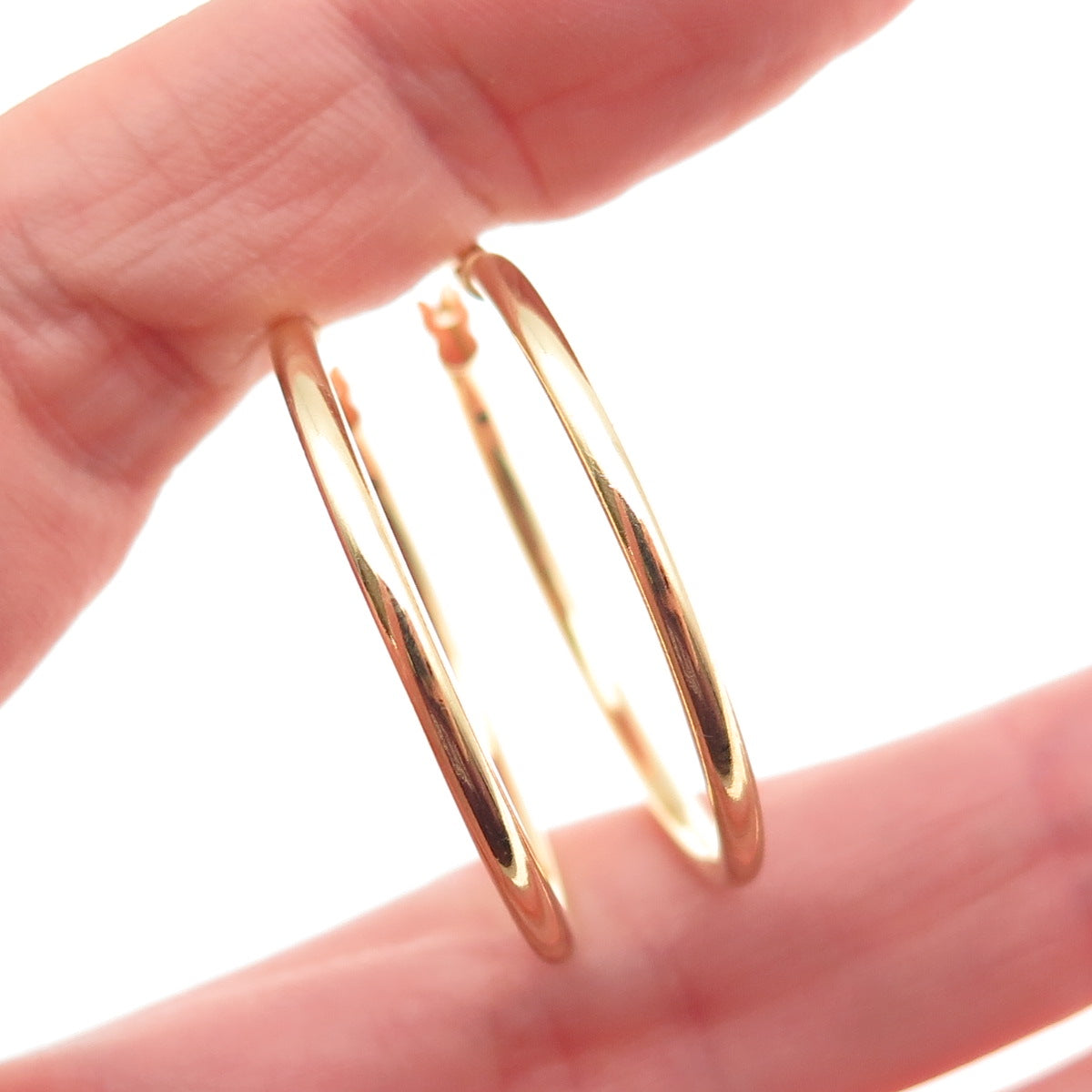 925 Sterling Silver Gold Plated Hoop Earrings