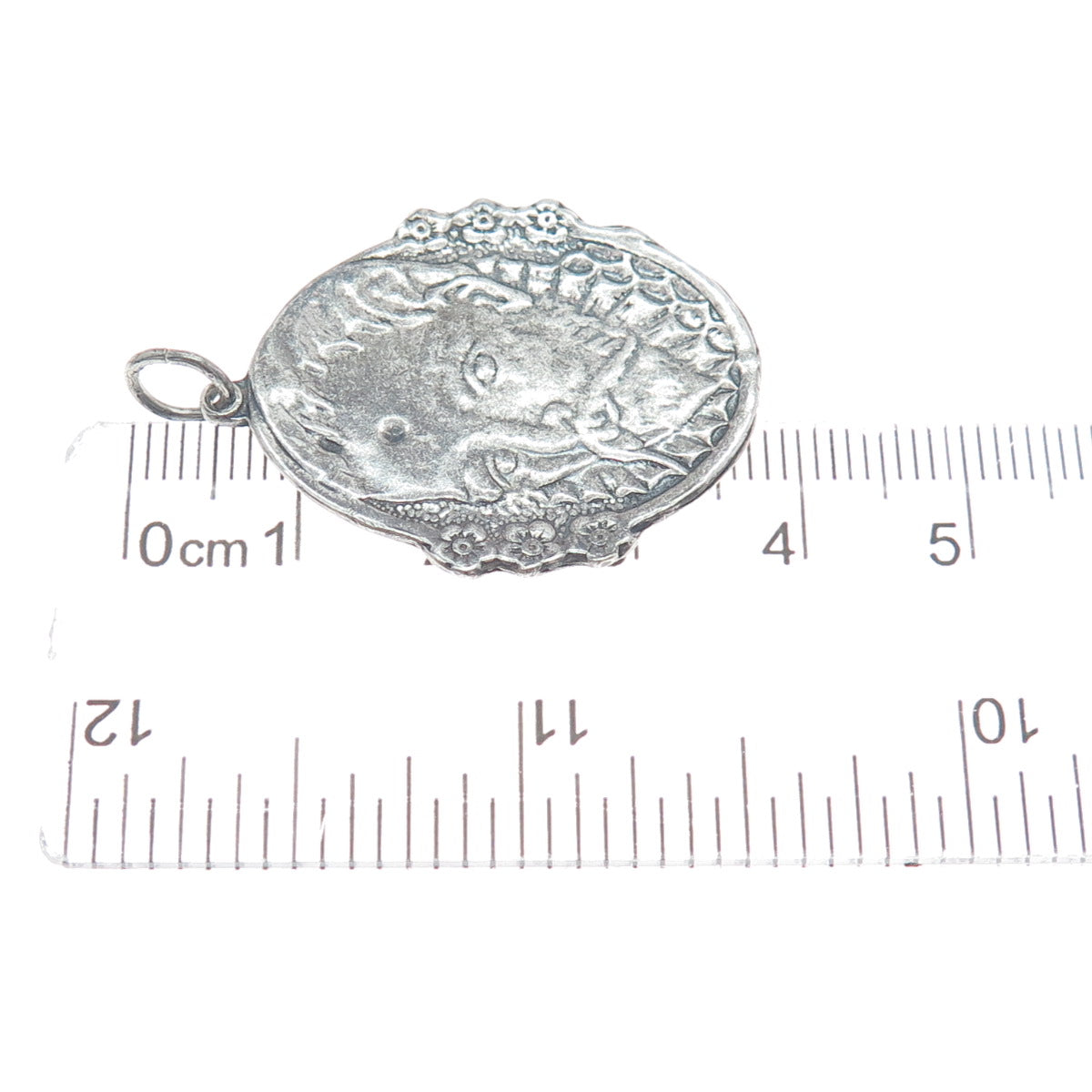 925 Sterling Silver Vintage Don Quixote Oxidized Pendant