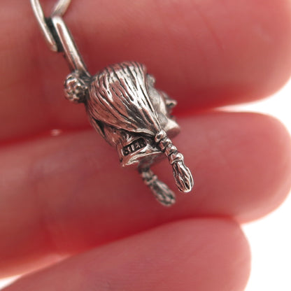 Old Pawn 925 Sterling Silver Vintage Southwestern Indian Chief Charm Pendant