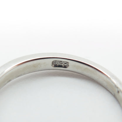 925 Sterling Silver Round-Cut Purple C Z Stackable Ring Size 5.75