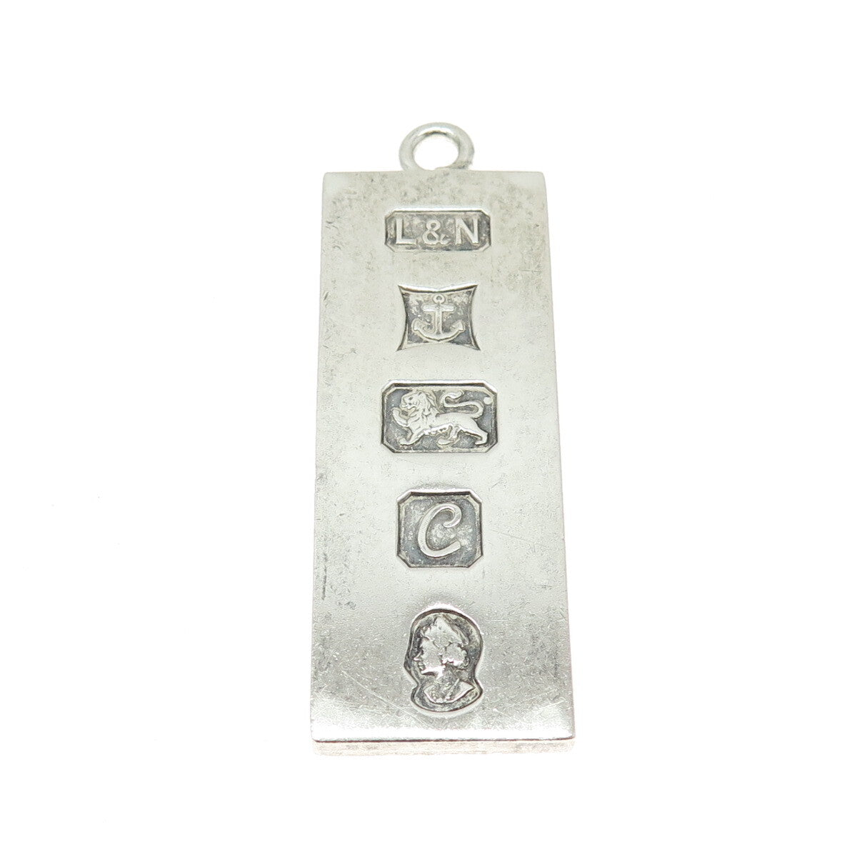 925 Sterling Silver Vintage 1977 L&N Birmingham Bar Pendant