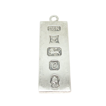 925 Sterling Silver Vintage 1977 L&N Birmingham Bar Pendant