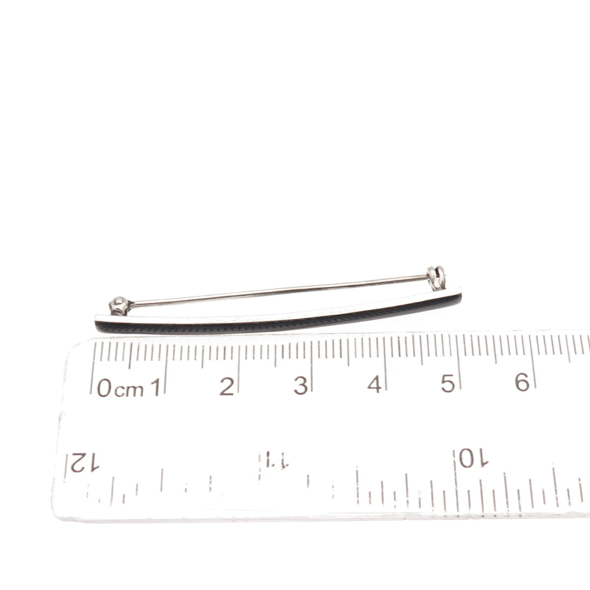 925 Sterling Silver Antique Art Deco Enamel Bar Pin Brooch