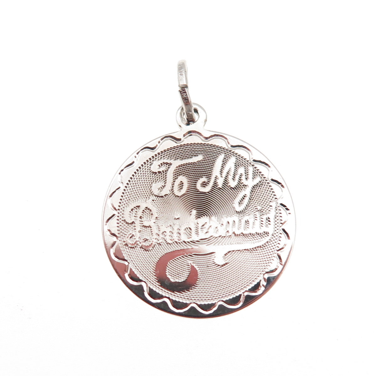 Spencer Co. 925 Sterling Silver Vintage To My Bridesmaid Charm Pendant