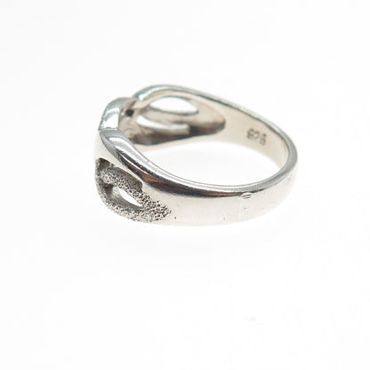 925 Sterling Silver Vintage Braided Ring Size 8