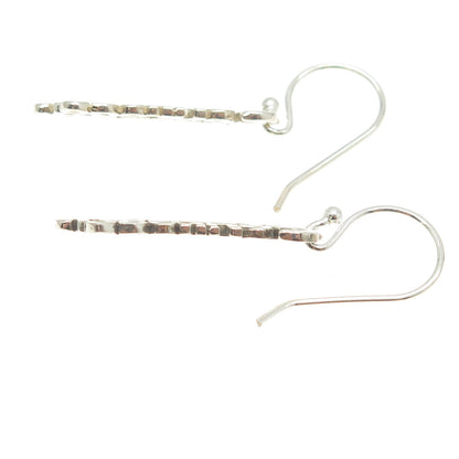 925 Sterling Silver "Courage Strength" Dangling Earrings