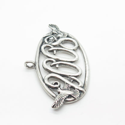 925 Sterling Silver Vintage "2008" Hummingbird Bird Christmas Tree Ornament