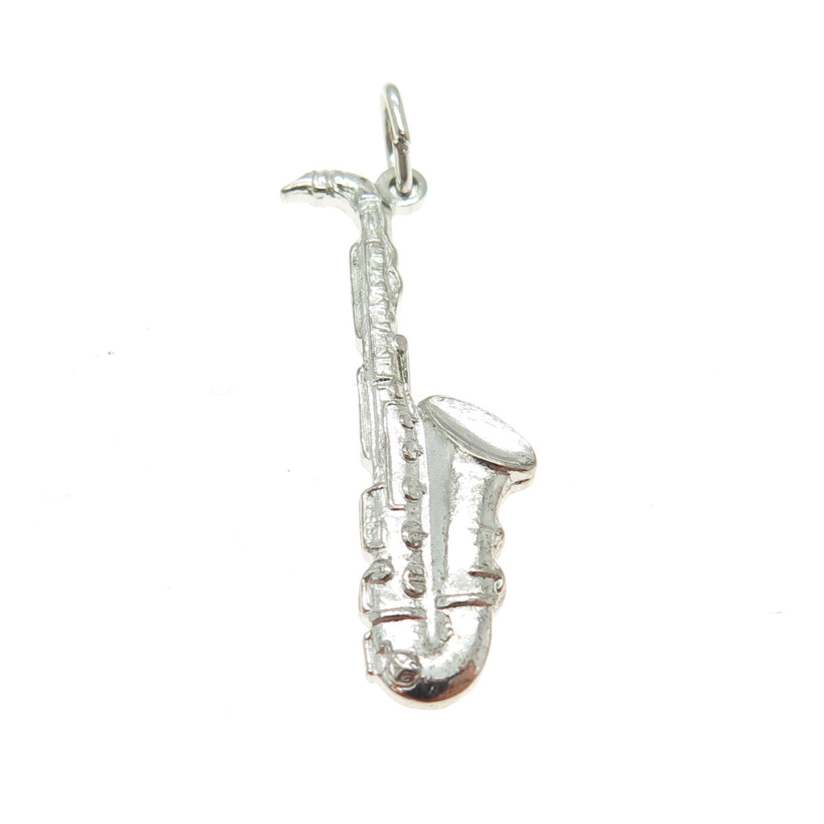 PAYE & BAKER 925 Sterling Silver Antique Saxophone Minimalist Charm Pendant