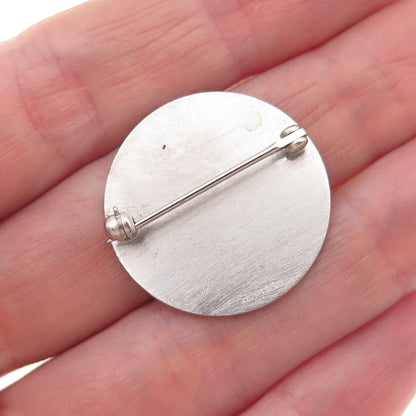 A & Z Hayward 925 Sterling Silver Vintage Engraved Virgo Zodiac Sign Pin Brooch